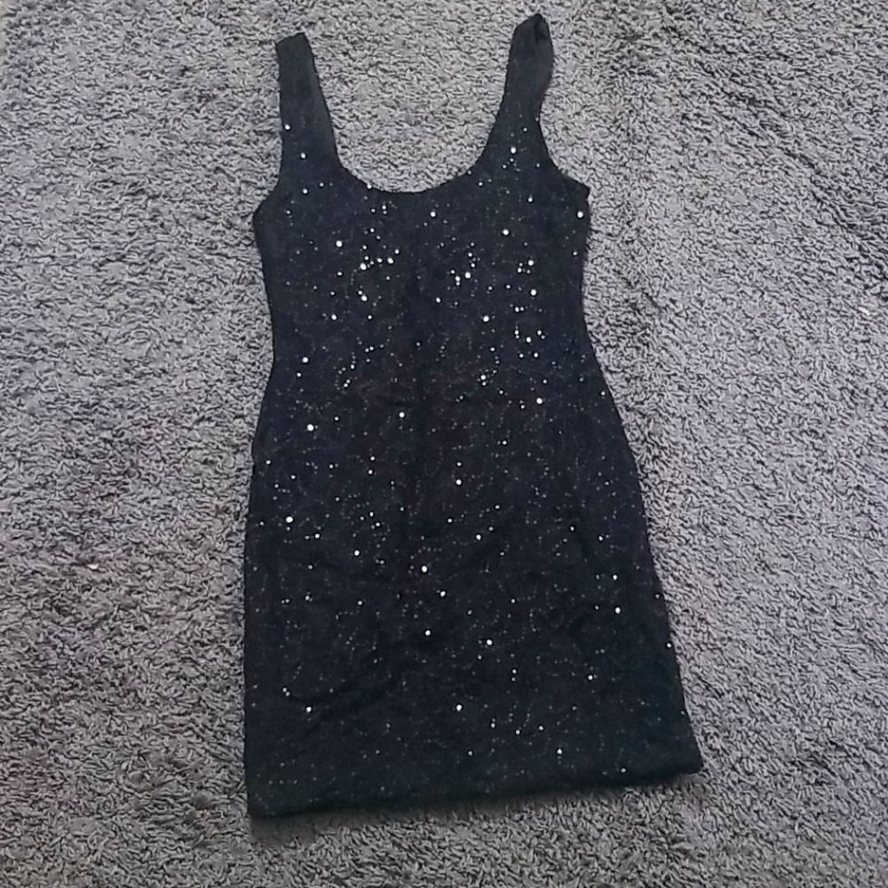 Lily Rose little black sequin dress size medium